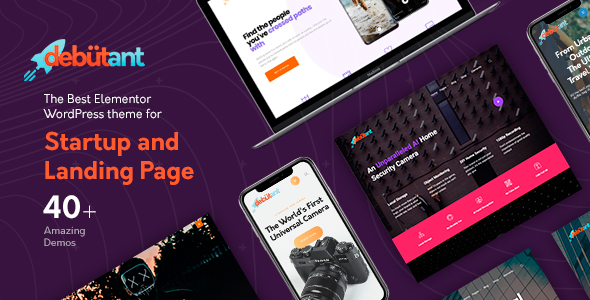 قالب وردپرس Debutant - قالب صفحه فرود و تکنولوژی وردپرس