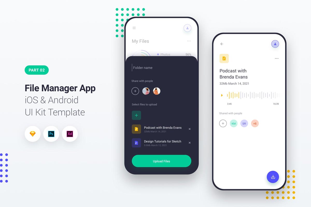 دانلود UI کیت File Manager App iOS & Android – نسخه 2