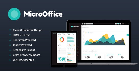 دانلود قالب مدیریت Micro Office - قالب html داشبورد و مدیریت سایت