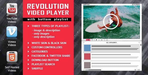 دانلود افزونه وردپرس Revolution Video Player به همراه پلی لیست