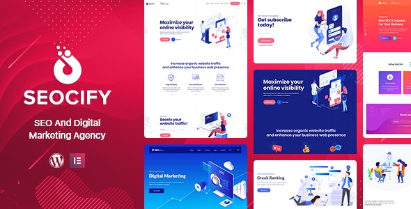 دانلود قالب وردپرس Seocify - پوسته مارکتینگ دیجیتال و سئو وردپرس