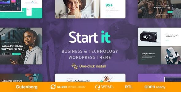 دانلود قالب وردپرس Start It - استارت آپ و تکنولوژی راست چین وردپرس
