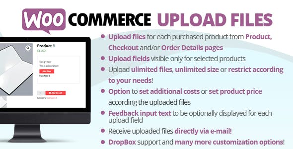 دانلود افزونه ووکامرس WooCommerce Upload Files