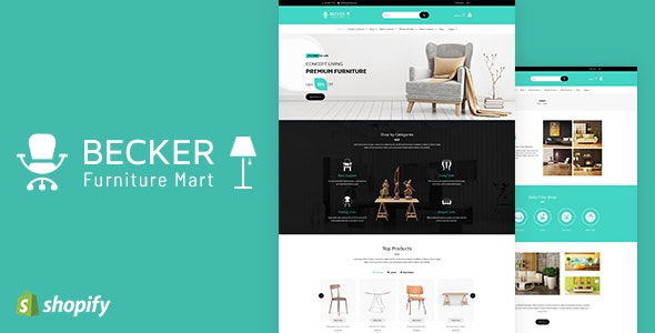 دانلود قالب شاپیفای Becker - قالب فروشگاه لوازم خانگی Shopify
