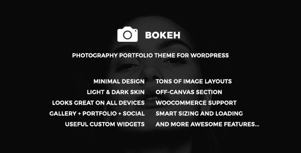 دانلود قالب وردپرس Bokeh - پوسته عکاسی و نمونه کار وردپرس