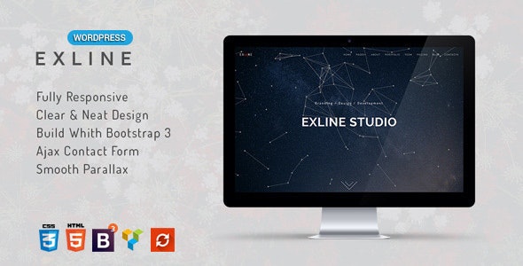 دانلود قالب وردپرس Exline - پوسته تک صفحه ای و چند منظوره وردپرس