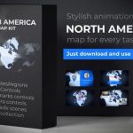 دانلود پروژه افترافکت North America Map Kit