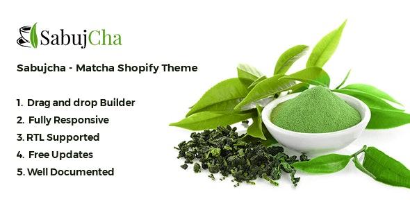 دانلود قالب شاپیفای Sabujcha - قالب راست چین عطاری آنلاین Shopify