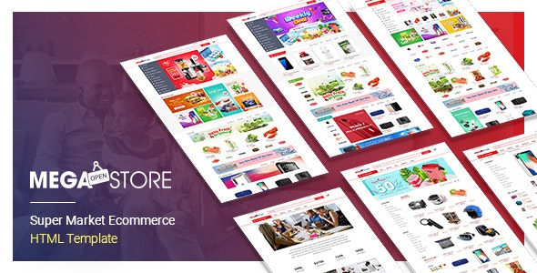 دانلود قالب سایت MegaStore - قالب HTML فروشگاهی سوپر مارکت