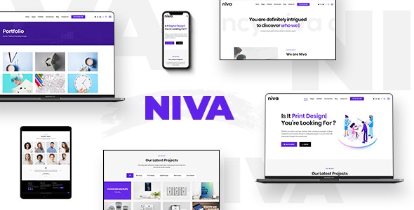 دانلود قالب وردپرس Niva - پوسته خلاقانه و نمونه کار وردپرس