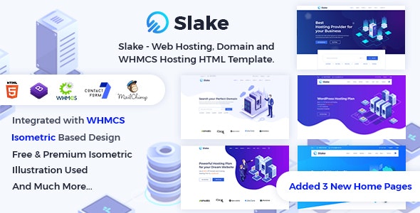 دانلود قالب سایت Slake - قالب HTML هاستینگ و WHMCS حرفه ای