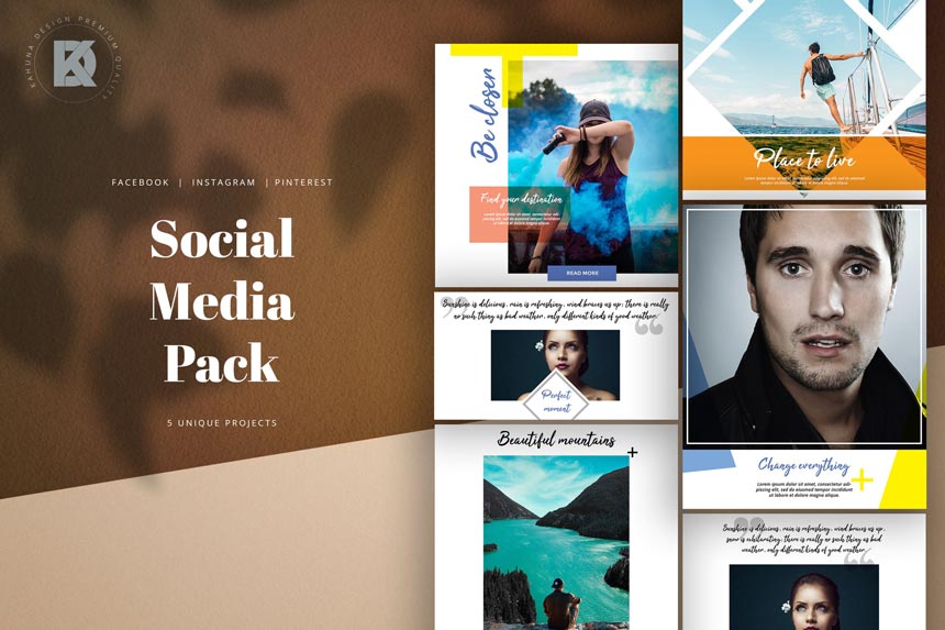 دانلود مجموعه فایل های Psd و لایه باز Social Media Universal Pack