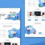 دانلود قالب آماده و کیت UI و UX مدیریت و داشبورد اپلیکیشن قالب UI و UX صفحه اصلی سایت استارت آپ - قالب Adobe XD