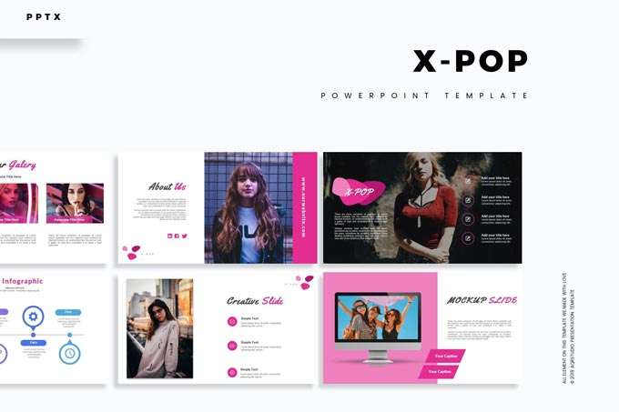 دانلود قالب پاورپوینت Xpop – به همراه دو نسخه گوگل اسلاید و Keynote