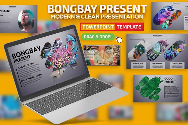 دانلود قالب پاورپوینت Bongbay – به همراه نسخه Keynote