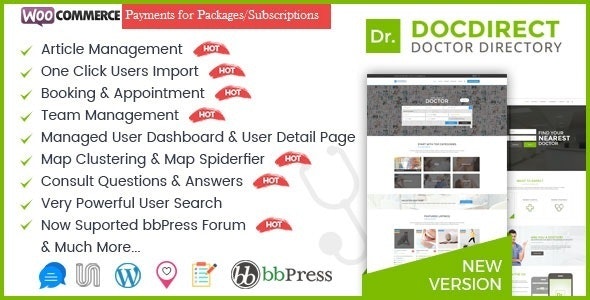 دانلود قالب وردپرس DocDirect - پوسته دایرکتوری مراکز پزشکی و بیمارستان وردپرس