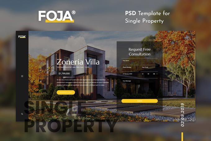 دانلود قالب Foja - قالب PSD و لایه باز حرفه ای