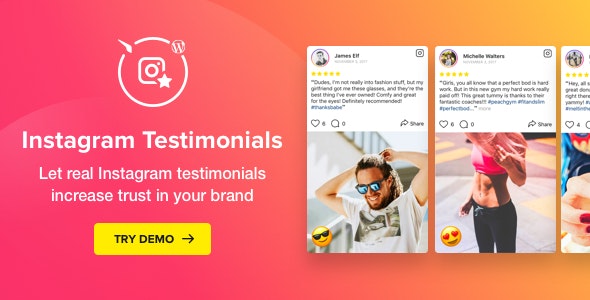 دانلود افزونه وردپرس Instagram Testimonials
