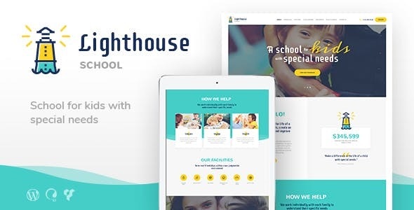 دانلود قالب وردپرس Lighthouse - پوسته مدرسه‌ استثنایی کودکان خاص وردپرس