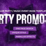 دانلود قالب میوز Party Promoter - قالب سرگرمی حرفه ای و واکنش گرا Adobe Muse