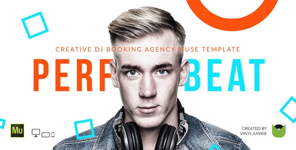 دانلود قالب میوز PerfectBeat - قالب حرفه ای و جذاب Adobe Muse