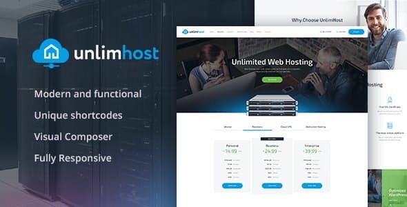 دانلود قالب وردپرس UnlimHost - پوسته هاستینگ و تکنولوژی وردپرس