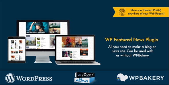 دانلود افزونه وردپرس WP Featured News Pro | Custom Posts Listing Plugin
