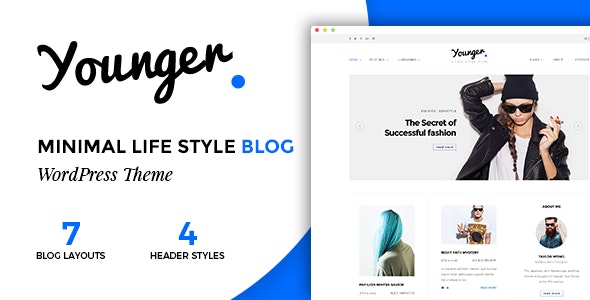 دانلود قالب وردپرس Younger Blogger - پوسته وبلاگ و سایت شخصی وردپرس