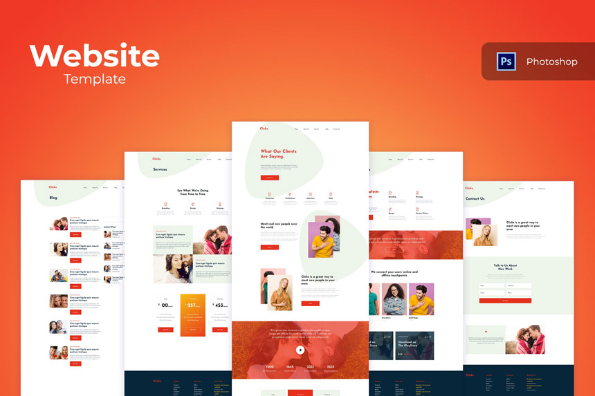 دانلود قالب سایت Agency Business - در سه نسخه PSD، Sketch و Adobe XD