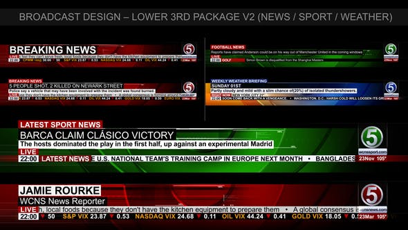 دانلود پروژه افتر افکت Broadcast Design - News Lower Third Package2