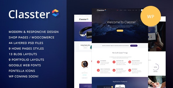 دانلود قالب وردپرس Classter - پوسته چند منظوره و واکنش گرا وردپرس