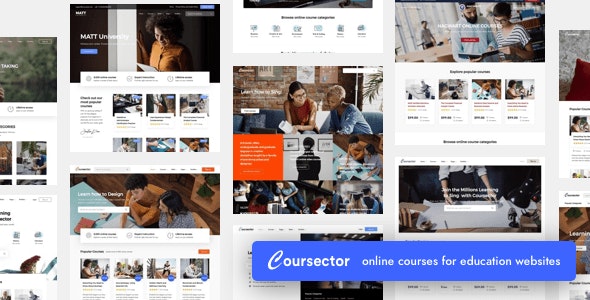 دانلود قالب وردپرس Coursector - پوسته آموزش و پرورش حرفه ای وردپرس