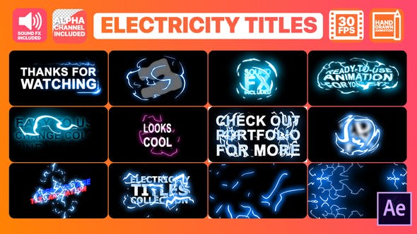 دانلود پروژه افتر افکت Electricity Titles Collection