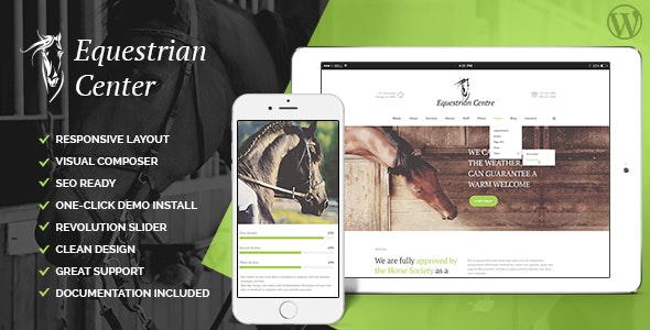 دانلود قالب وردپرس Equestrian Centre - پوسته واکنش گرا و حرفه ای وردپرس