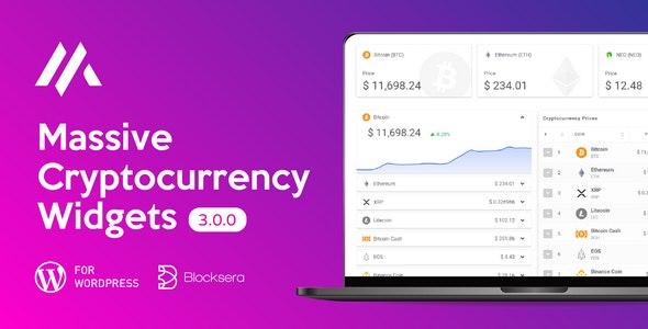 دانلود افزونه وردپرس Massive Cryptocurrency Widgets