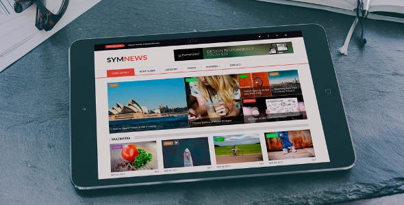 دانلود قالب دروپال SymNews - قالب خبری و مجله آنلاین دروپال