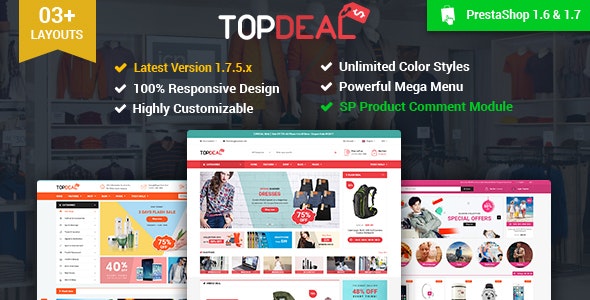 دانلود قالب پرستاشاپ TopDeal - قالب چند منظوره و فوق العاده پرستاشاپ