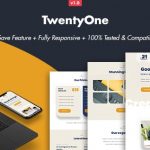 دانلود قالب ایمیل TwentyOne - قالب آماده ایمیل واکنش گرا و حرفه ای