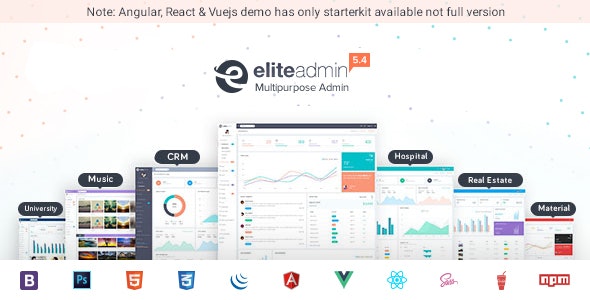 دانلود قالب مدیریت سایت Elite Admin - قالب داشبورد و مدیریت بوت استرپ