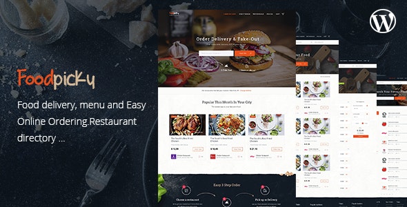 دانلود قالب وردپرس FoodPicky - پوسته رستوران و سفارش غذا وردپرس