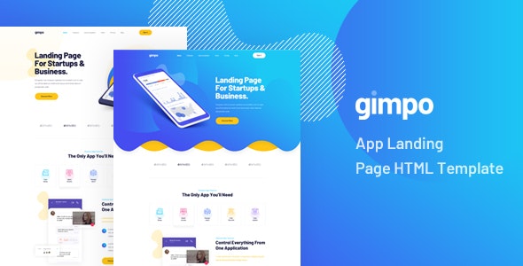 دانلود قالب سایت Gimpo - قالب صفحه فرود حرفه ای و مدرن HTML