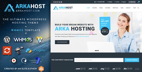 دانلود قالب وردپرس ArkaHost - پوسته هاستینگ WHMCS و وردپرس حرفه ای
