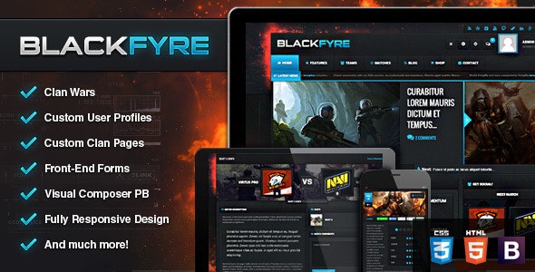 دانلود قالب وردپرس Blackfyre - پوسته گیمینگ و انجمن تخصصی وردپرس