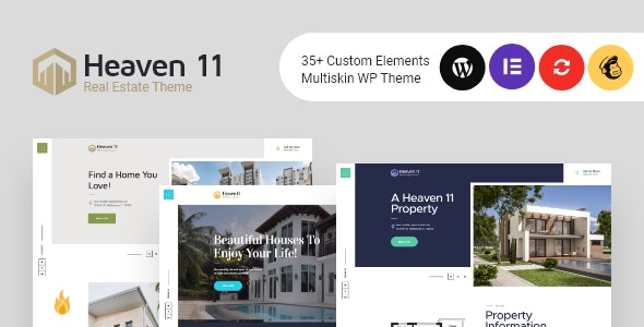 دانلود قالب وردپرس Heaven11 - پوسته مشاور املاک و معاملات مسکن وردپرس