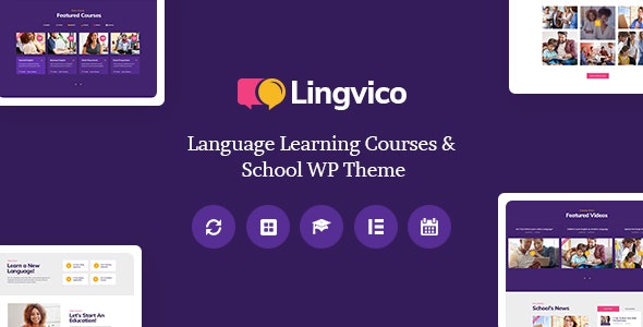 دانلود قالب وردپرس Lingvico - پوسته آموزشگاه زبان حرفه ای وردپرس