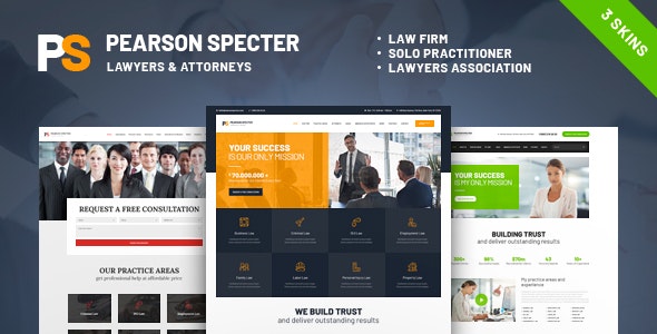 دانلود قالب وردپرس Pearson Specter - پوسته وکالت حرفه ای وردپرس