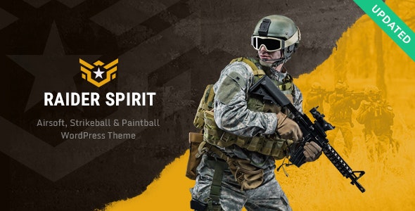 دانلود قالب وردپرس Raider Spirit - پوسته باشگاه پینت بال حرفه ای وردپرس