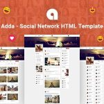 دانلود قالب سایت Adda - قالب جامعه مجازی و شبکه اجتماعی HTML