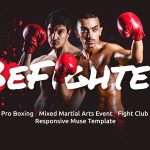 دانلود قالب میوز BeFighter - قالب مسابقات ورزشی حرفه ای Adobe Muse