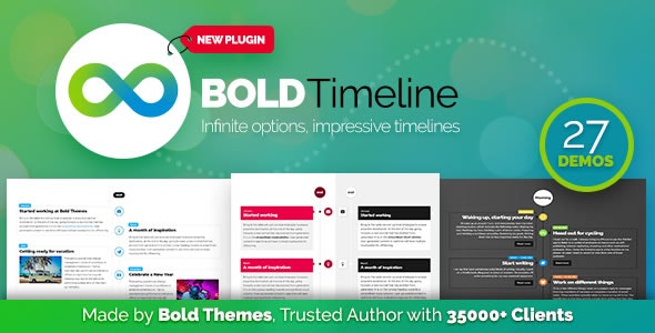 دانلود افزونه وردپرس Bold Timeline - افزونه تایم لاین و جدول زمانی وردپرس